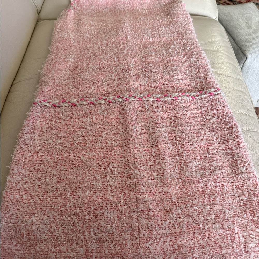 St. John Couture Pink Tweed Sleeveless Mini Dress Chanel Inspired Luxury - Picture 10 of 11